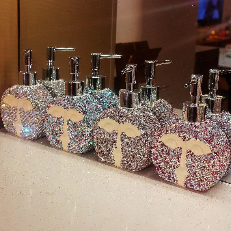 Diamond Art Face Pump Dispenser | Soap & Shampoo Bottle Soap Pump Dispenser QXL