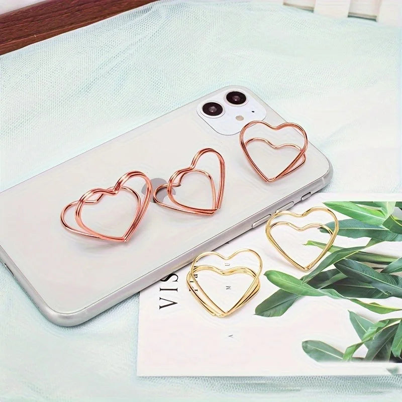Double-Layer Heart-Shaped Metal Business Card Holder | Gold & Silver Business Card Holder QXL
