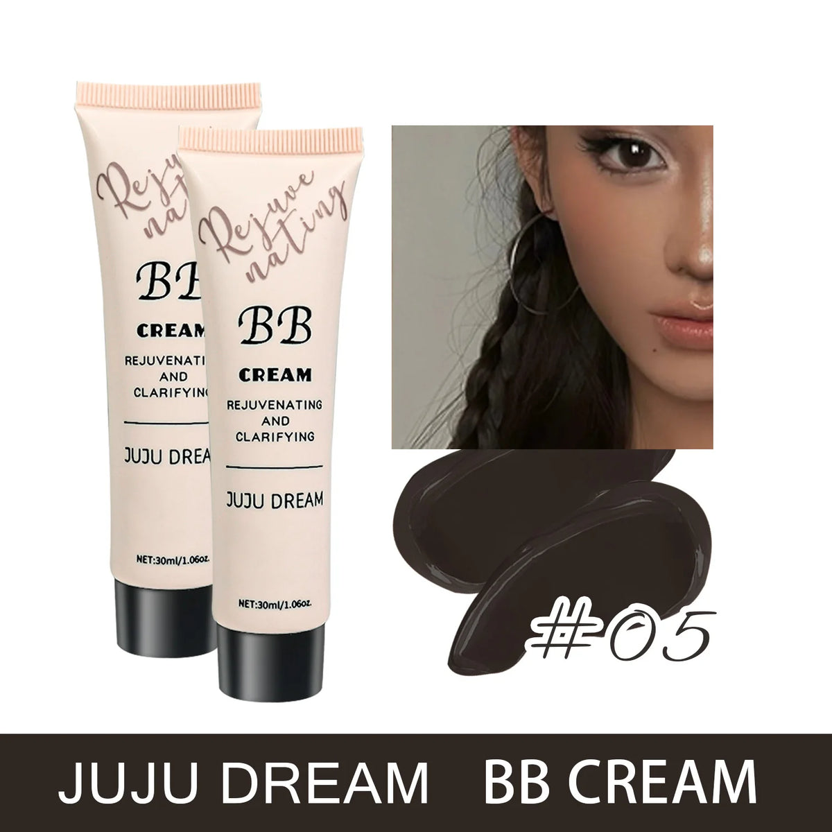 JUJU Dream BB Cream – Hydrating Foundation for Dry Skin 30ml BB Cream Foundation QXL 9803-05