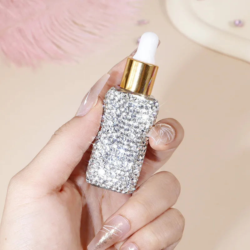 Diamond-Encrusted Mini Glass Perfume Bottle with Dropper 5ml Perfume Bottle QXL