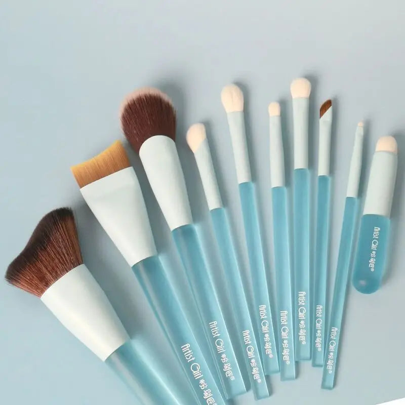 10-Piece Synthetic Makeup Brush Set for Beginners Makeup Brush Set QXL