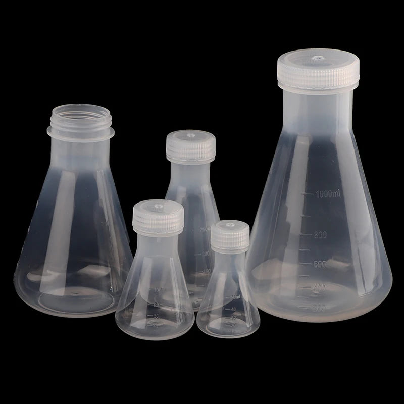 PP Erlenmeyer Flask with Screw Cap | 50ml–1000ml Lab Conical Lab Conical Flask QXL