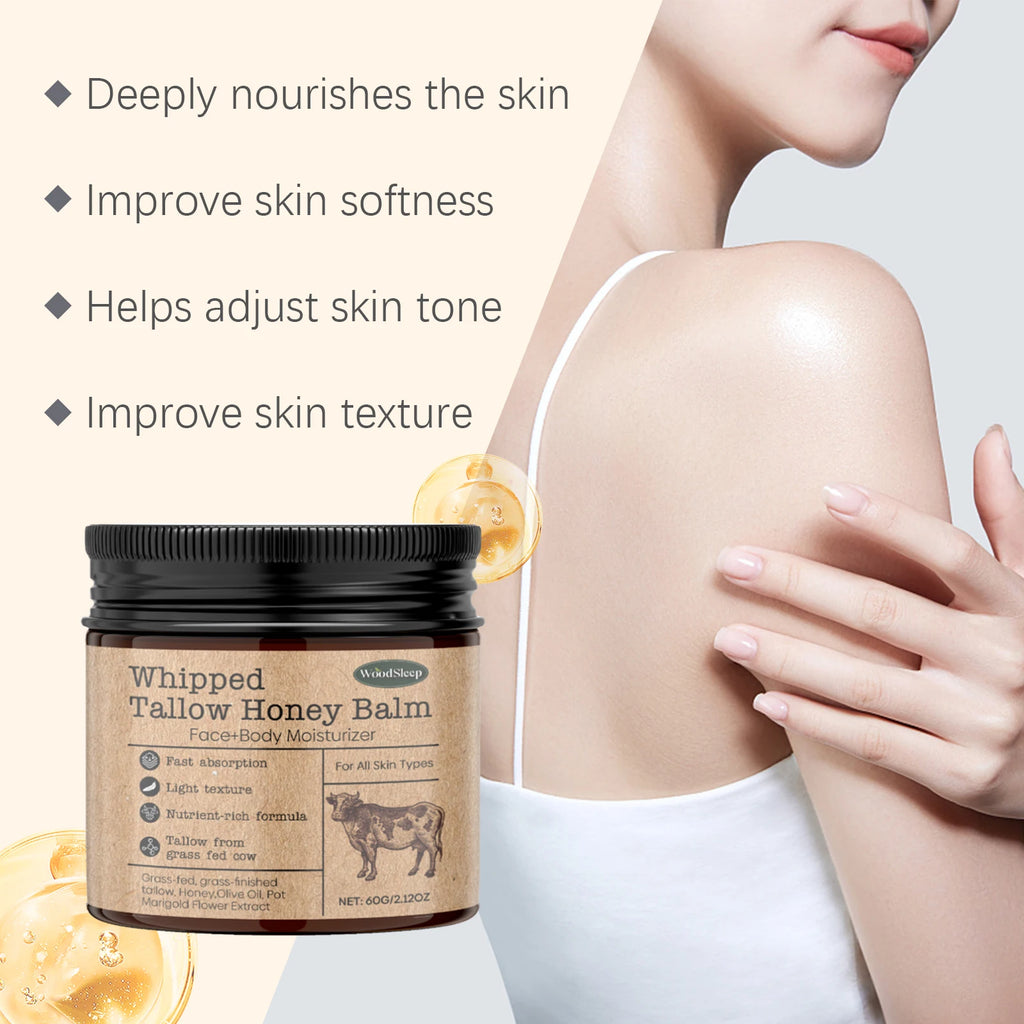 WOODSLEEP Beef Tallow Moisturizing Cream Face & Body 60g Body Moisturizing Cream QXL