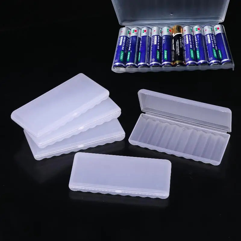 10-Slot AAA Battery Storage Box – Hard PP Case Organizer Battery Storage Box QXL