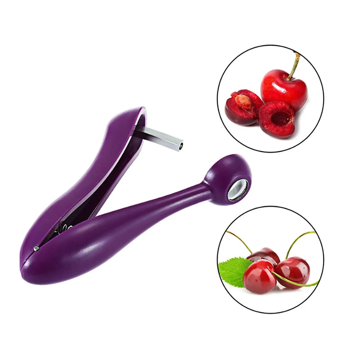 Cherry Pitter Seed Remover Tool | One-Hand, Dishwasher Safe Fruit Pitter Tool QXL