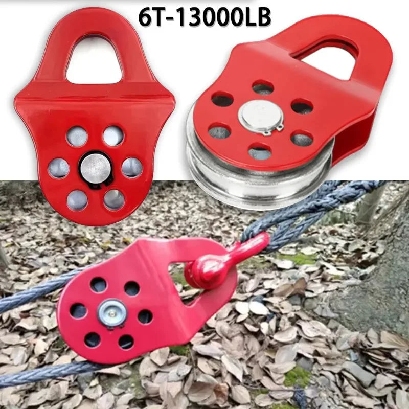 6T Heavy Duty Snatch Block Winch Pulley | Offroad Recovery Winch Snatch Block QXL