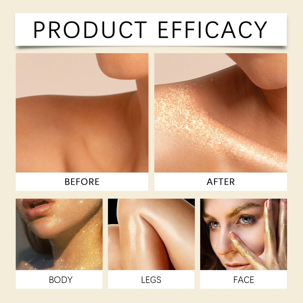 OceAura Bronze Shimmer Body Oil 90ml | Glow, Glitter & Moisture Shimmer Body Oil QXL