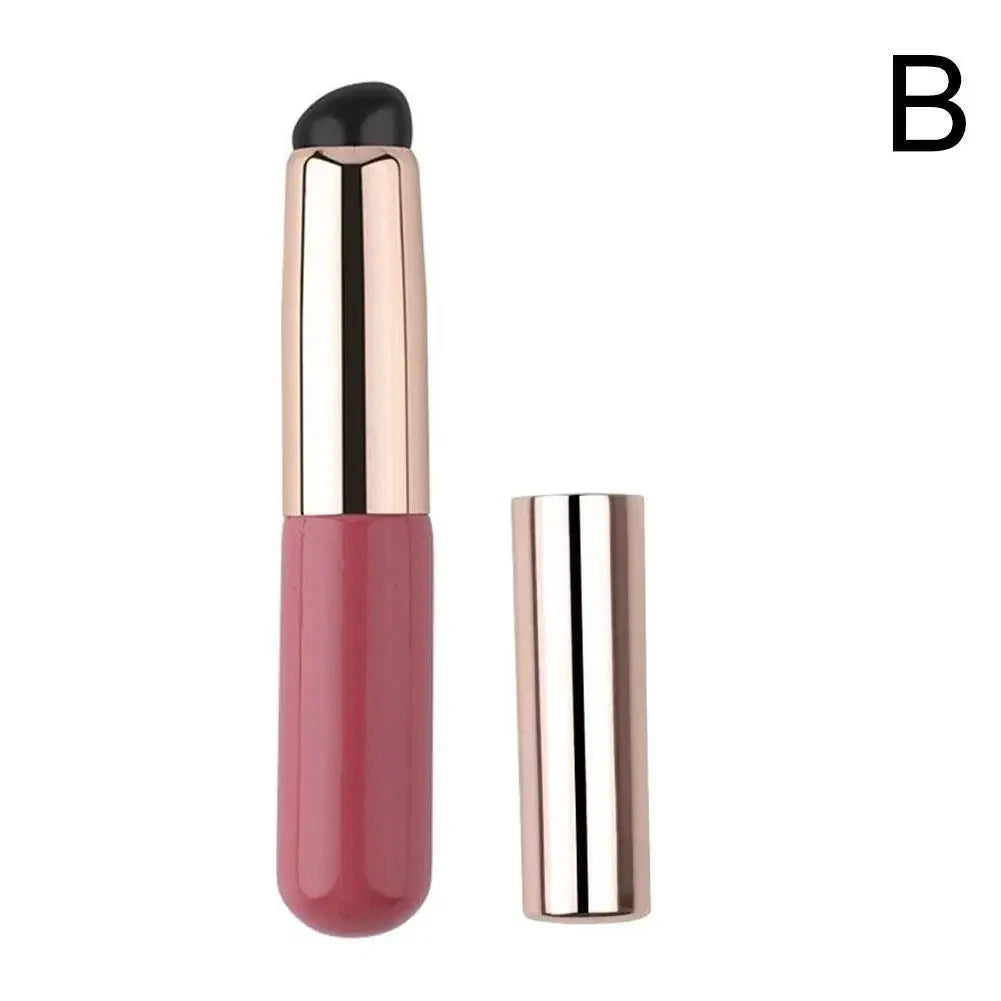 Silicone Lip Brush with Cover Cap | Round Head Concealer Tool Lip Brush Applicator QXL rose