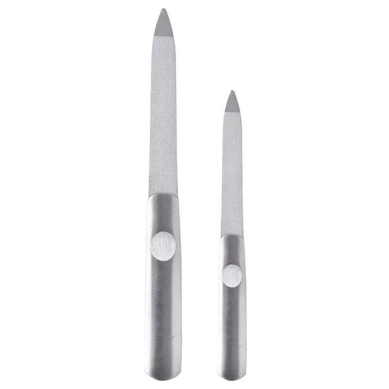 Double-Sided Stainless Steel Nail File | Manicure & Pedicure Metal Nail File QXL