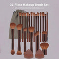 LUXEBLEND 22-Pc Professional Makeup Brush Set & Velvet Bag Makeup Brush Set QXL Brown