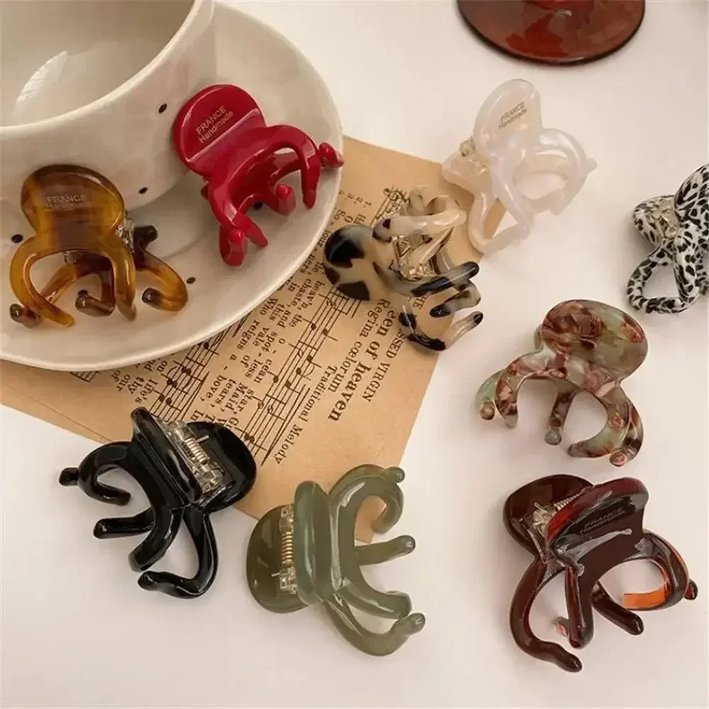 French Acetate Hair Claw Clips – Elegant Shark Clip for Women Hair Claw Clip QXL