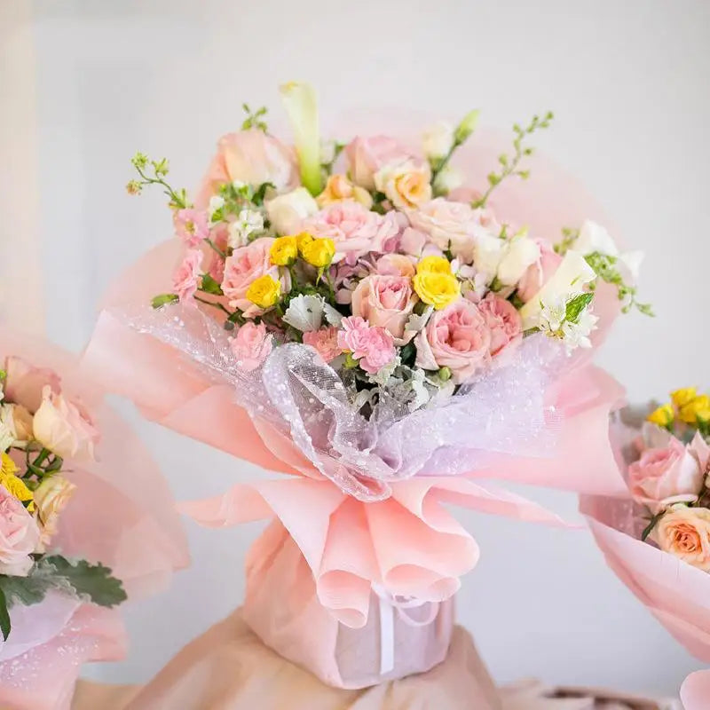 Snow Yarn Mesh Flower Wrapping Gauze | Bouquet Packaging Roll Flower Wrapping Gauze QXL