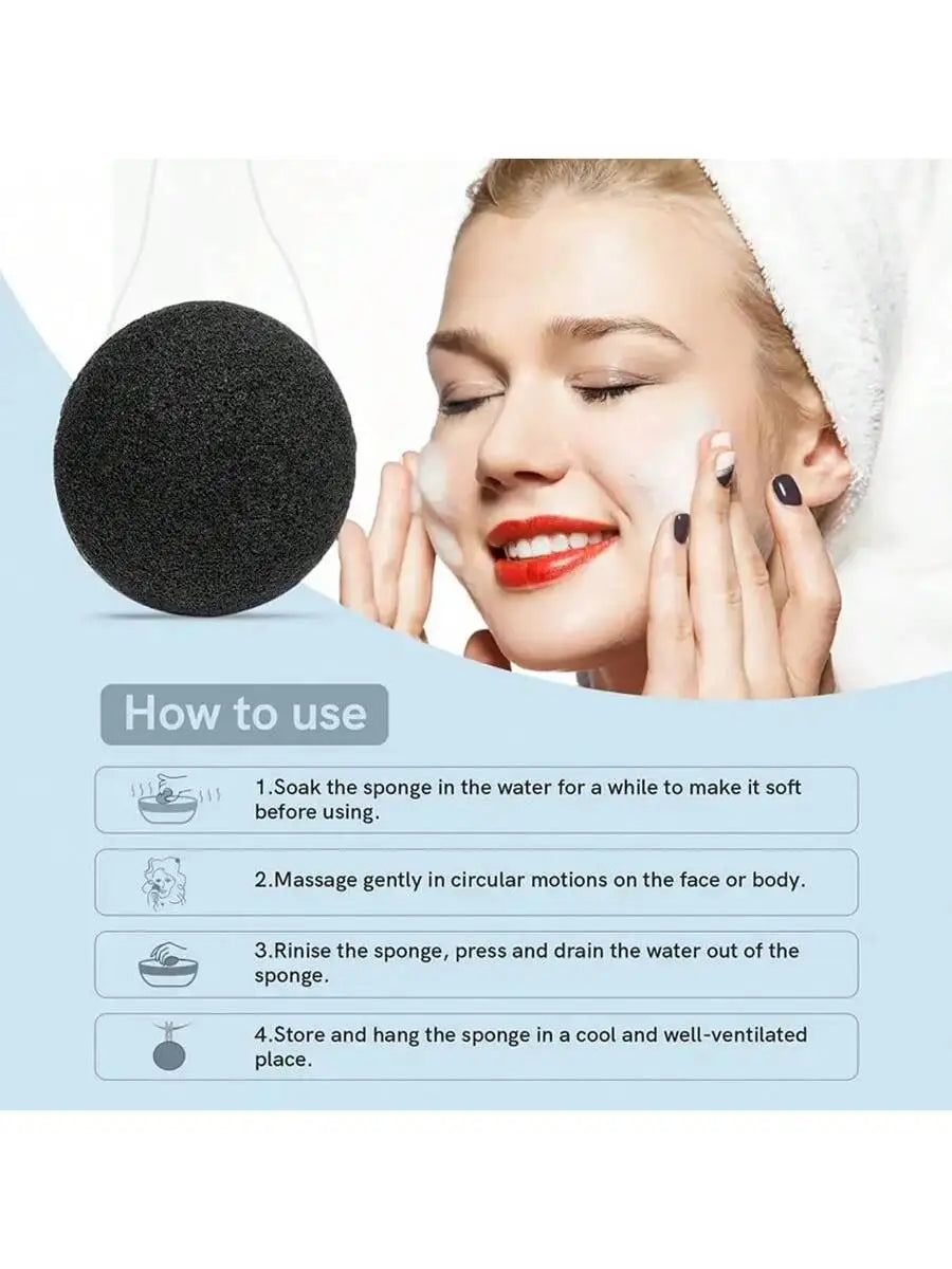 Natural Konjac Facial Sponge – Deep Cleansing & Exfoliating Facial Cleansing Sponge QXL