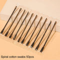 Spiral Double-Headed Disposable Cotton Swabs 50/100-Pack Disposable Cotton Swabs QXL 50pcs Spiral swabs