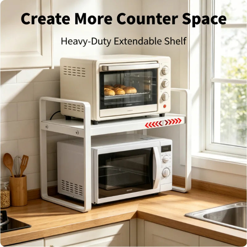 Expandable Kitchen Cabinet Organizer | Multi-Level Rack Cabinet Storage Rack QXL