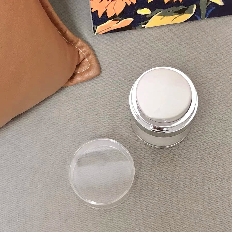 Airless Pump Cream Jars 15/30/50ml | Travel Skincare Containers Airless Pump Jar Set QXL