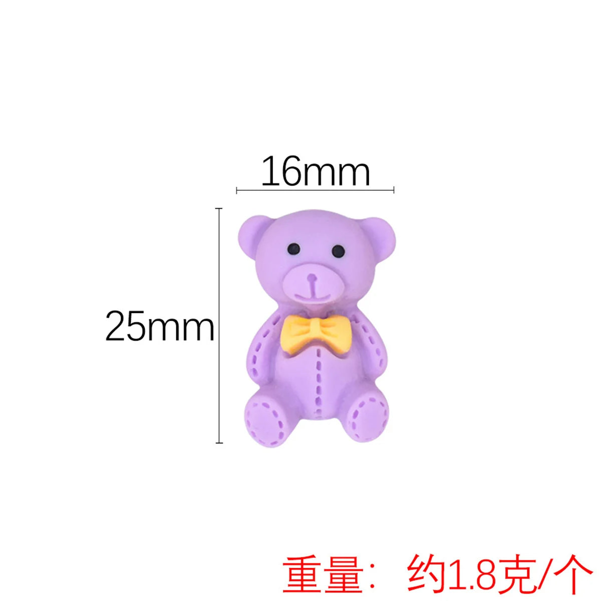 10-Pack 3D Kawaii Bear Nail Art Charms | DIY Manicure Decor Nail Art Charms QXL