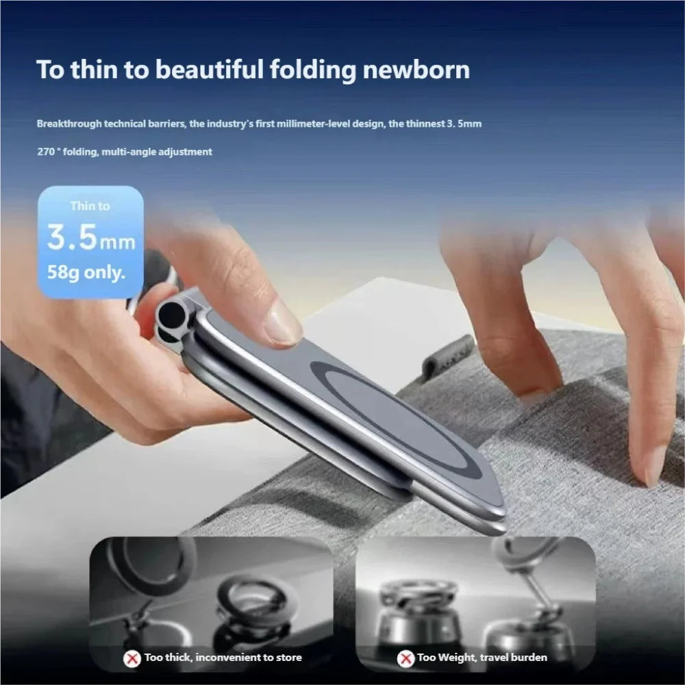 Magnetic Car Phone Holder – Foldable, Adjustable, Anti-Shake Car Phone Mount QXL