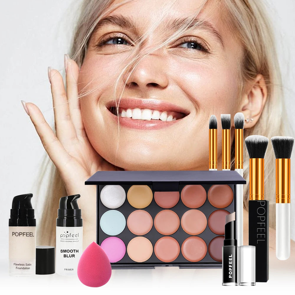 POPFEEL All-in-One Face Makeup Kit | Beginner Makeup Set Face Makeup Kit QXL