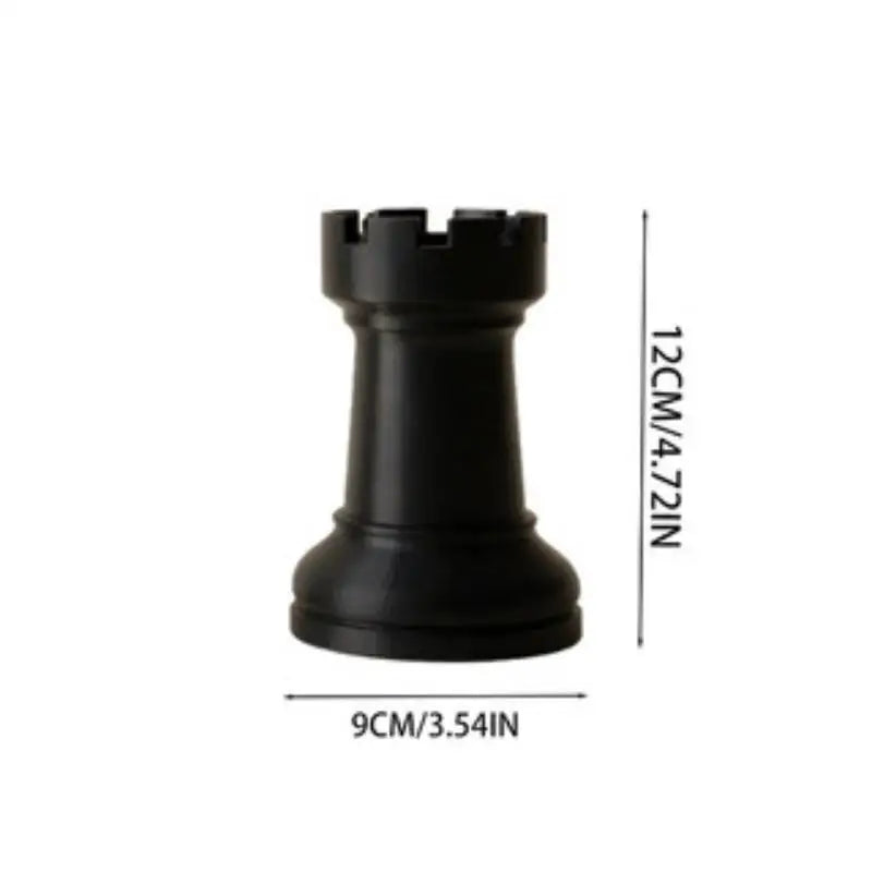 Chess Piece Pen Holder & Desk Organizer – Plastic Black & White Desk Pen Holder QXL