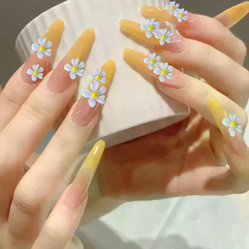 50-Pack 3D Resin Flower Nail Charms | Summer Floral Nail Art 3D Nail Charms QXL