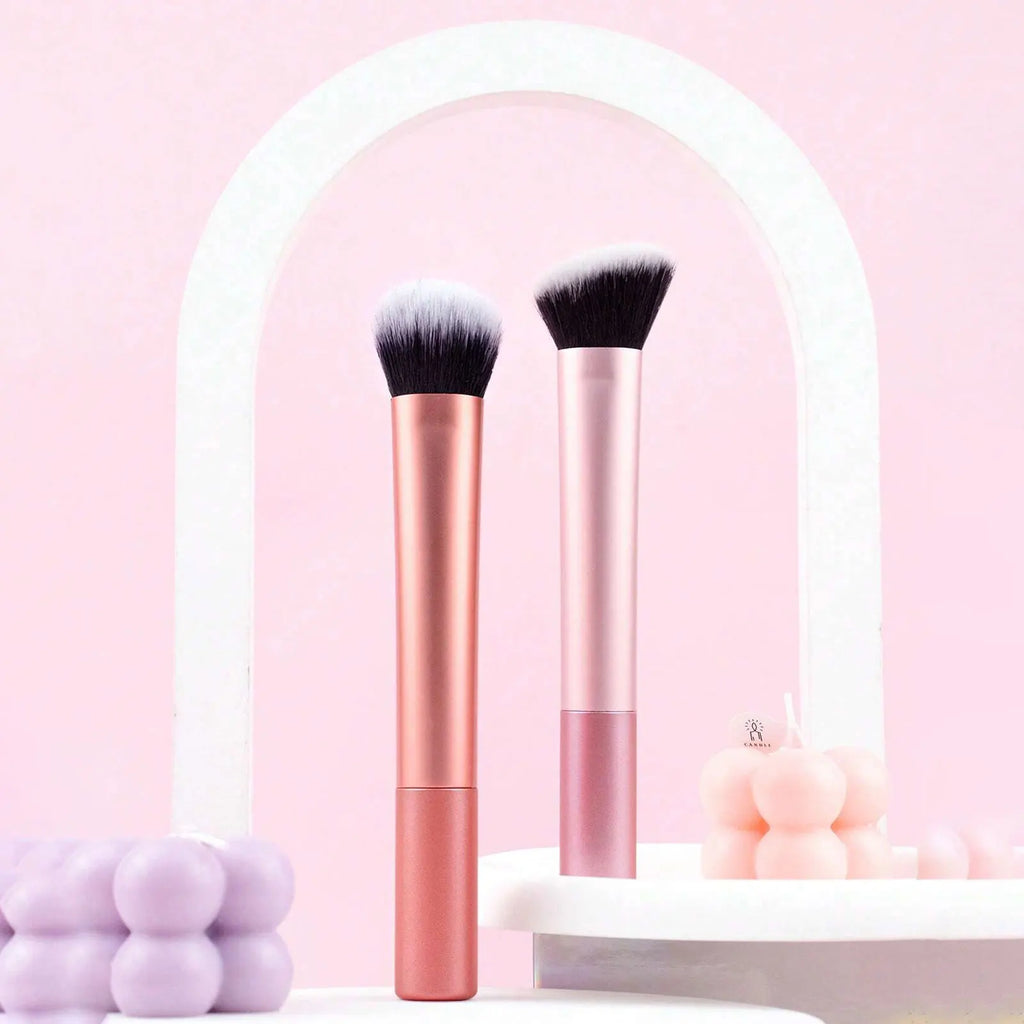 LUXEBLEND 2-Pc Blush & Contour Makeup Brush Set Makeup Brush Set QXL