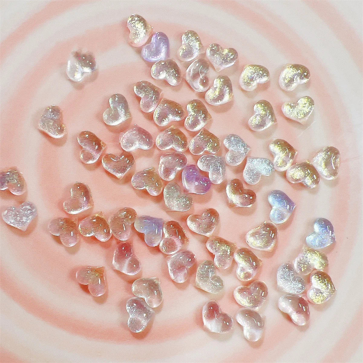 20-Pc Kawaii 3D Heart & Flower Nail Art Charms | Rhinestone DIY Nail Art Charms QXL
