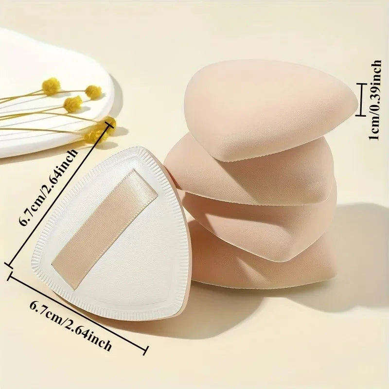 5-Pack Soft Makeup Sponge Puffs | Wet & Dry Foundation Blender Makeup Sponge Puff QXL