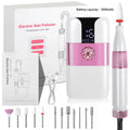 Electric Nail Drill 15000 RPM | USB Rechargeable + 12 Heads Electric Nail Drill QXL White