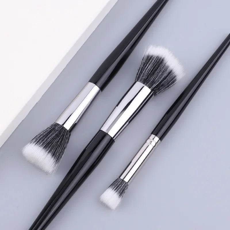 Stippling Blush Brush | Soft Wool Flat Head Makeup Tool Stippling Blush Brush QXL