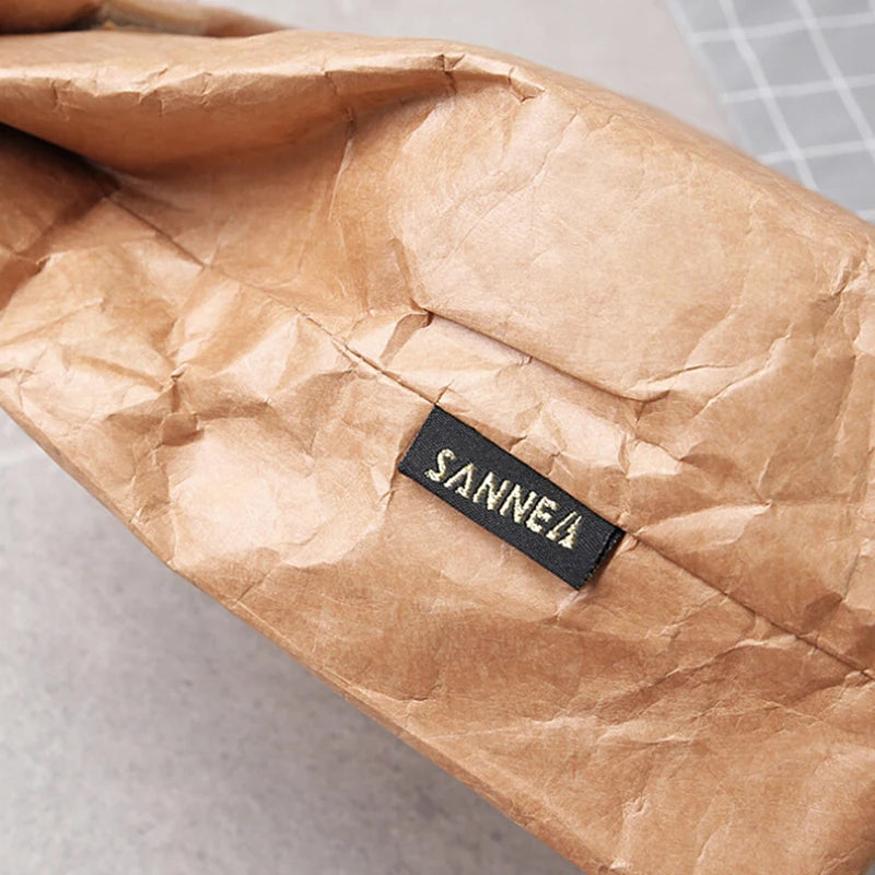 Insulated Kraft Paper Lunch Bag | Magnetic Closure Cooler Sack Insulated Lunch Bag QXL