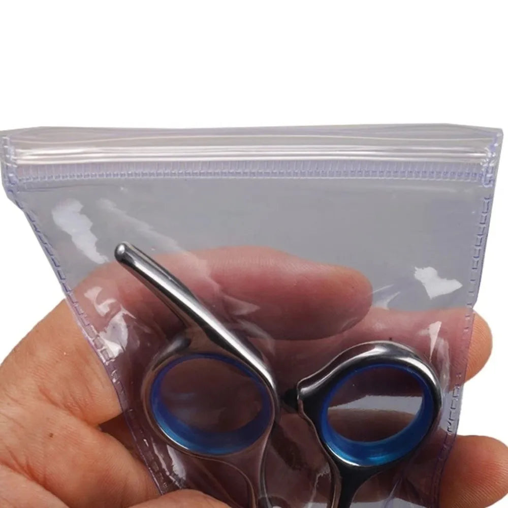 10-Pack PVC Hair Scissor Sleeves | Waterproof Self-Sealing Bags Scissor Protective Sleeves QXL