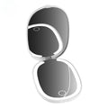 Compact LED Makeup Mirror 1X/3X Magnifying USB Rechargeable LED Compact Mirror QXL White