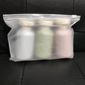 100ml Refillable Travel Bottles with Zipper Pouch & Labels Travel Bottle Set QXL Plastic Set-a