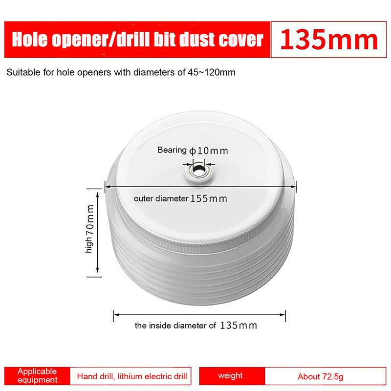Drill Dust Collector Cover – Dustproof Rubber Drill Bit Shield Drill Dust Collector QXL A1