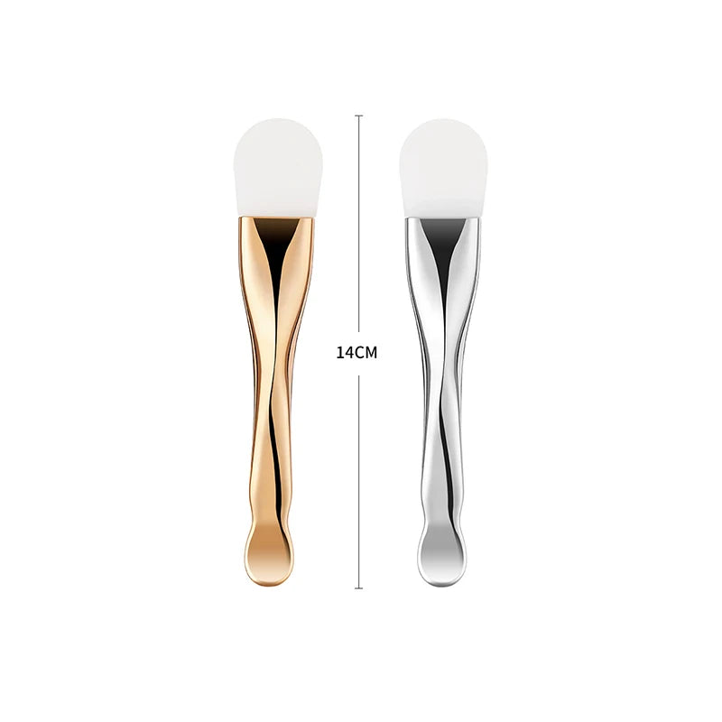 Dual-Head Silicone Face Mask Brush with Digging Spoon Face Mask Brush QXL