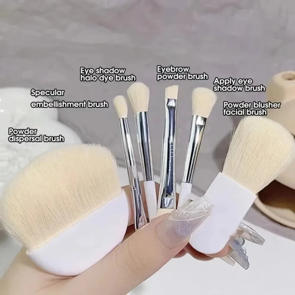 6-Piece Mini Makeup Brush Set with Storage Box | Soft Bristles Mini Makeup Brush Set QXL