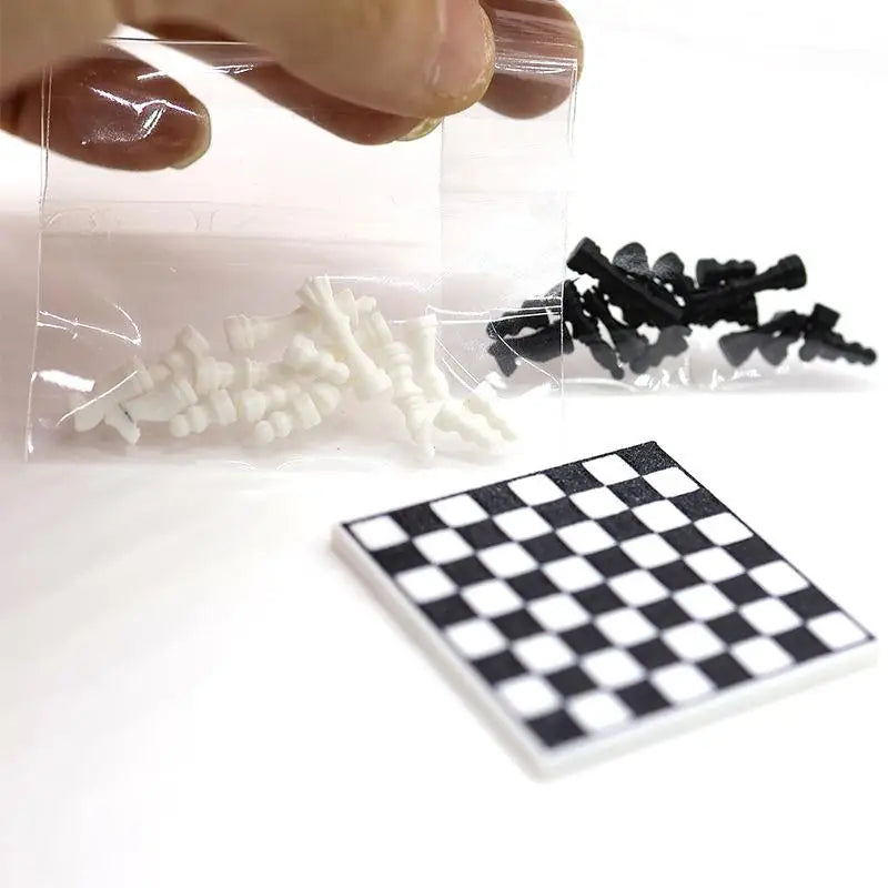 1:12 Miniature Dollhouse Chess Set | Life Scene Decoration Dollhouse Miniature QXL