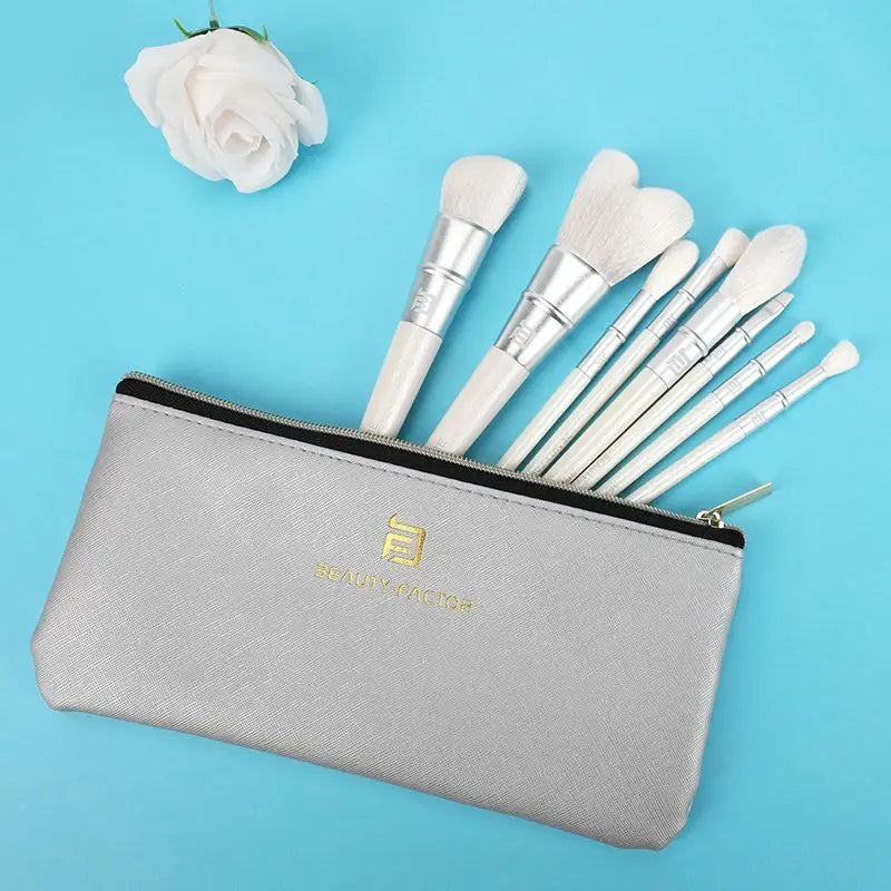 8-Piece Beginner Makeup Brush Set – Blush, Eyeshadow & Highlight Makeup Brush Set QXL