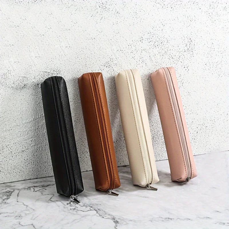 Faux Leather Mini Makeup Pencil Case & Brush Bag Makeup Pencil Case QXL