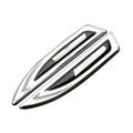 2-Pack Metal Fender Emblem Stickers for Mercedes Benz AMG Car Emblem Sticker QXL for AMG silver