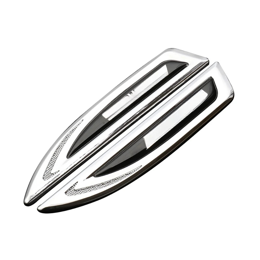 Mercedes Benz AMG Fender Knife Emblem Stickers 2-Pack | W205 Car Emblem Sticker QXL for AMG silver