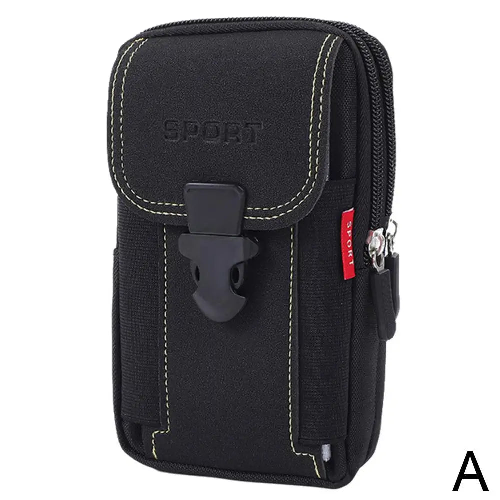 Nylon Tactical Waist Bag | Waterproof Hiking Phone Fanny Pack Tactical Waist Bag QXL Black