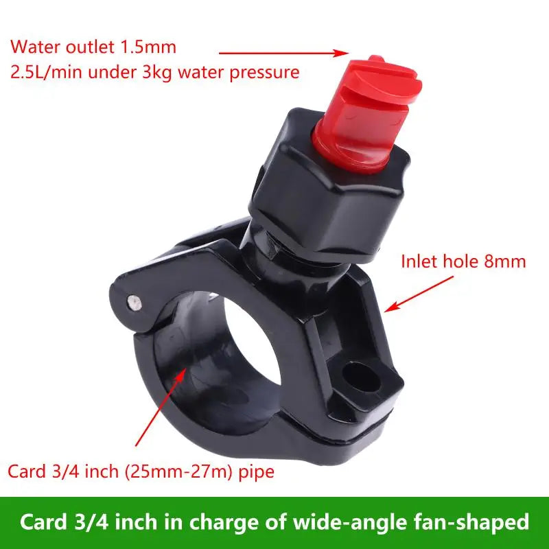 Quick Release Flat Fan Spray Nozzle Clip | Wide Angle PVC Spray Nozzle Clip QXL 3 of 4 inch
