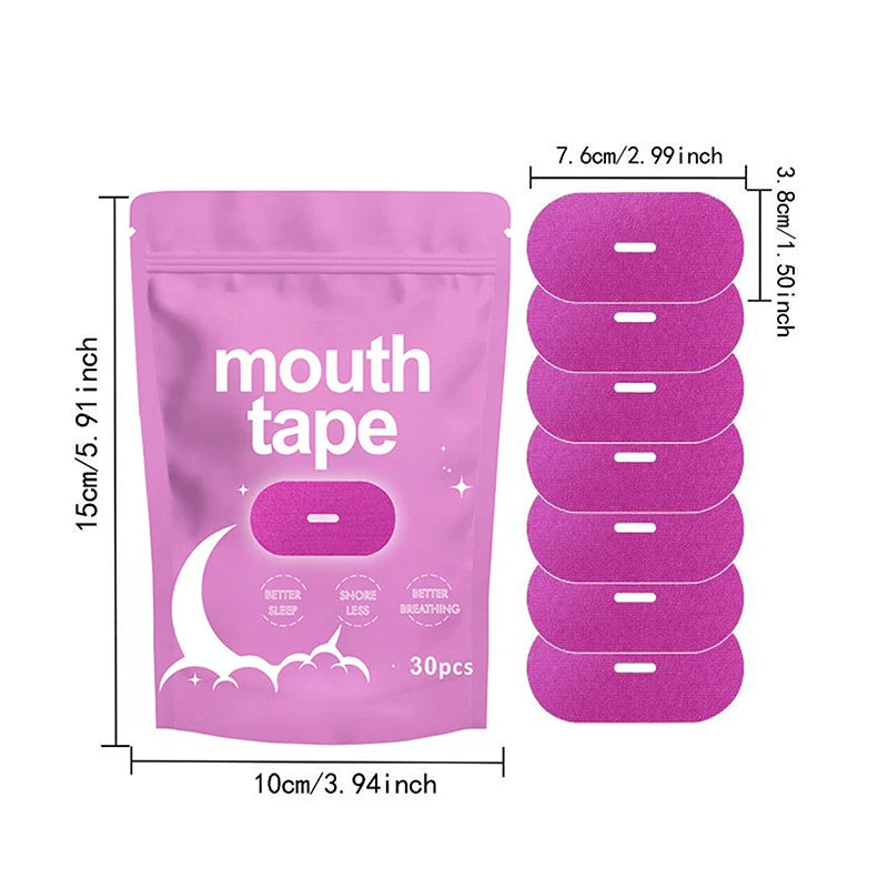 30-Pack Anti-Snoring Mouth Tape | Nose Breathing Sleep Aid Sleep Mouth Tape QXL