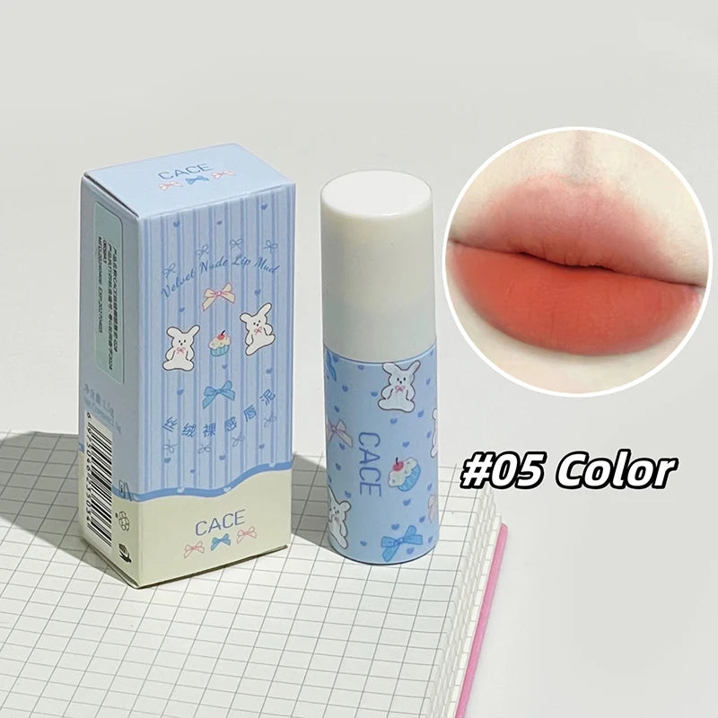 CACE Velvet Matte Liquid Lipstick | Waterproof Lip Mud 6 Shades Matte Liquid Lipstick QXL 05