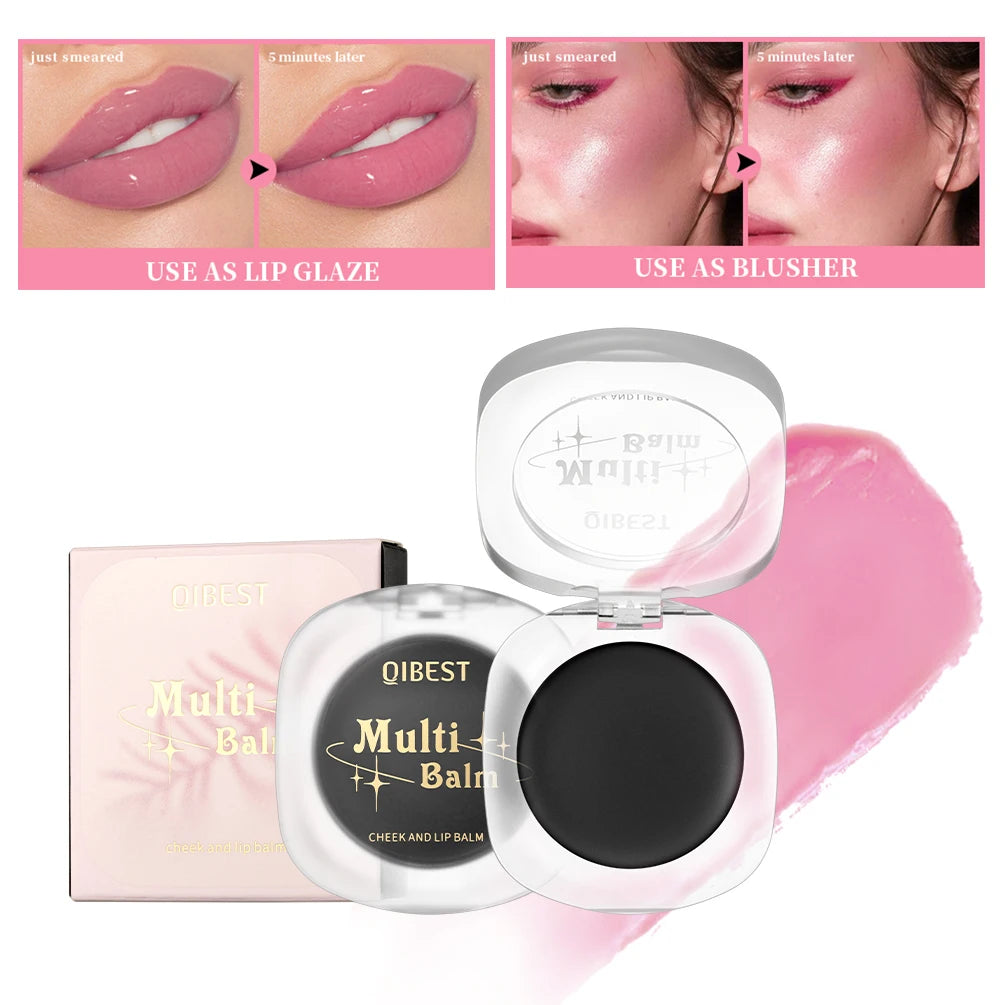 QiBest 2-in-1 Color-Change Lip & Cheek Balm | Black to Pink Lip & Cheek Balm QXL Lip Cheek Balm