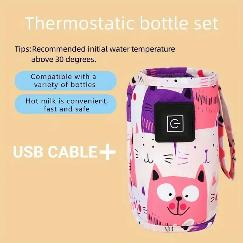 USB Baby Bottle Warmer Travel Bag | Portable Stroller Insulated Baby Bottle Warmer QXL