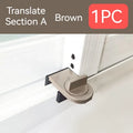 Child Safety Sliding Window Lock | Adjustable No-Drill Latch Window Safety Lock QXL B191 Brown-1PCS