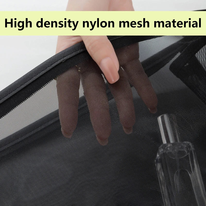 Nylon Mesh Cosmetic Bag | Zipper Pouch Small Medium Large Mesh Cosmetic Bag QXL